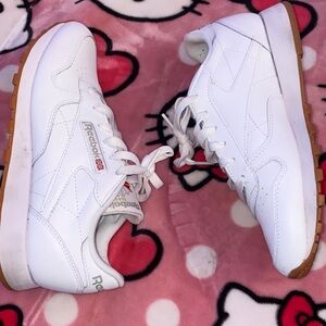 Reebok Classic White Sneakers with Gum Sole